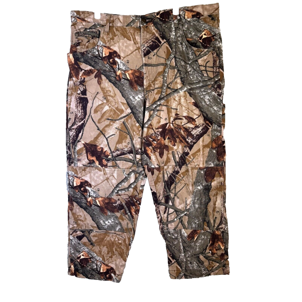 Wrangler Authentics Jeans Men 40X32 Brown Camo Cotton Relaxed Fit Straight Leg